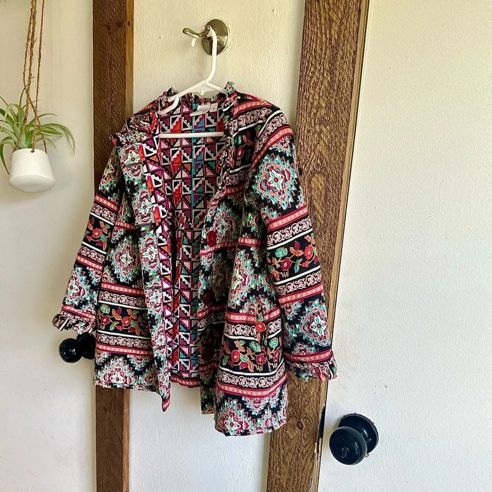 Girls Ethnic Boho Vintage Reversible Jacket size 7